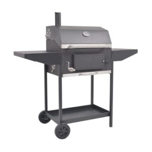 Autoneril BBQ Smoker with Bottom Shelf Black 33.7"-Cooking Area Height from The Ground,Fit Testing