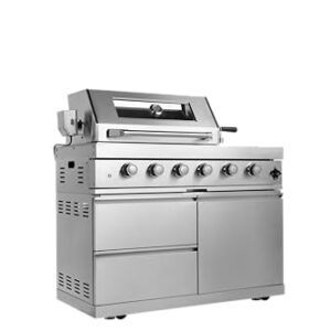 Gas Grill Four Burners Grill B Stainless steel Outdoor Kitchen Islands
