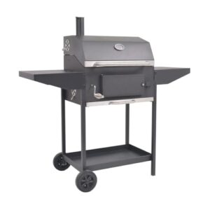 baginbaginbag Bbq Smoker with Bottom Shelf Black 33.7"-Cooking Area Height From the Ground
