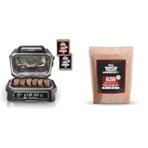 Ninja Woodfire Pro XL Grill & Smoker Bundle with All Purpose Blend Pellets, 180 sq in, 4-in-1 Master Grill