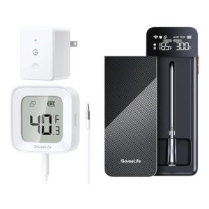 GoveeLife WiFi Freezer Thermometer H5108 Bundle with Wireless Meat Thermometer H5191