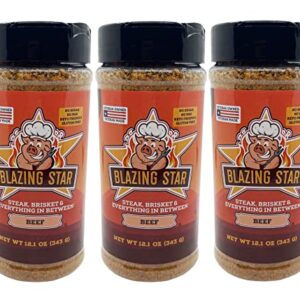 Blazing Star BBQ Beef Rub & Seasoning Bundle (Pack of 3)