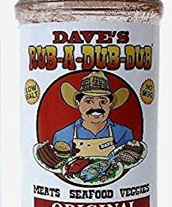 Dave's Rub a Dub Dub Original BBQ Dry Rub Seasoning Low Sodium Spice Blend for Meats Seafood Veggies 5 OZ Shaker Bottle 6 Pack