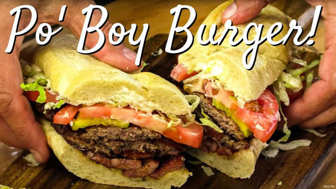 Ultimate Po-Boy Burger Recipe on Blackstone Griddle for BBQ Lovers