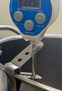 Digital Instant Read Stem (6") Thermometer with Lollipop Head for Food Preparation, Cooking, Baking, Grilling, Brewing.