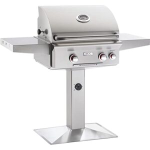 AOG American Outdoor Grill T-Series 24-Inch 2-Burner Propane Gas Grill On Pedestal with Rotisserie - 24PPT