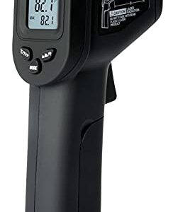 ROKTEK T2500-5PK Infrared Thermometer, Non-Contact Digital Temperature Thermometer -58 to 716°F (-50 to 380°C), 12:1 Distance to Spot, Standard Size, Black, Backlit Display, 5-Pack