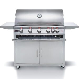Blaze Outdoor Grill | Freestanding 40-inch Stainless Steel Propane Gas BBQ Grill | 5 Burner | Premium Outdoor Kitchen Grilling | Rear Infrared Burner & Grill Lights