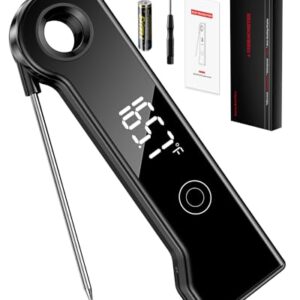 Wireless Meat Thermometer, Digital Food Thermometer for Cooking and Grilling, Bluetooth Smart Meat Thermometer for Kitchen, Smoker