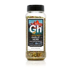Spiceology & Derek Wolf - Garlic Herb - Argentinian-Inspired BBQ Rub - Barbeque Spices and Seasoning Blends - Use On: Lamb, Chicken, Chimichurri, Shrimp, Eggs and Vegetables - 18 oz