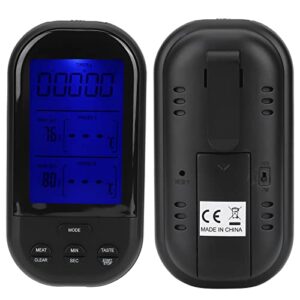 Wireless Digital Meat Thermometer with Probe for Kitchen Food Cooking and Oven Temperature Monitoring, Intelligent Barbecue Thermometer (TS-B Black (Two-Way pin))