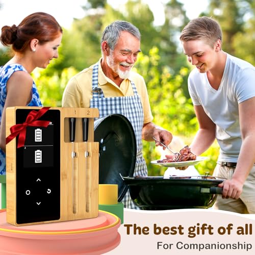 Pro BBQ Bluetooth Meat Thermometer 2 Probes Wireless Grill Kitchen Cooking - Image 7