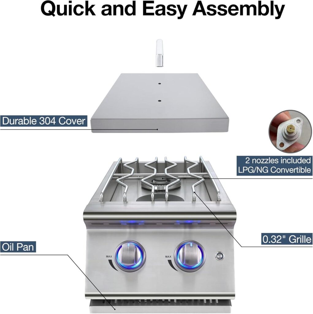 Our Double Grilling Side Burners: Flame-tested & Approved!