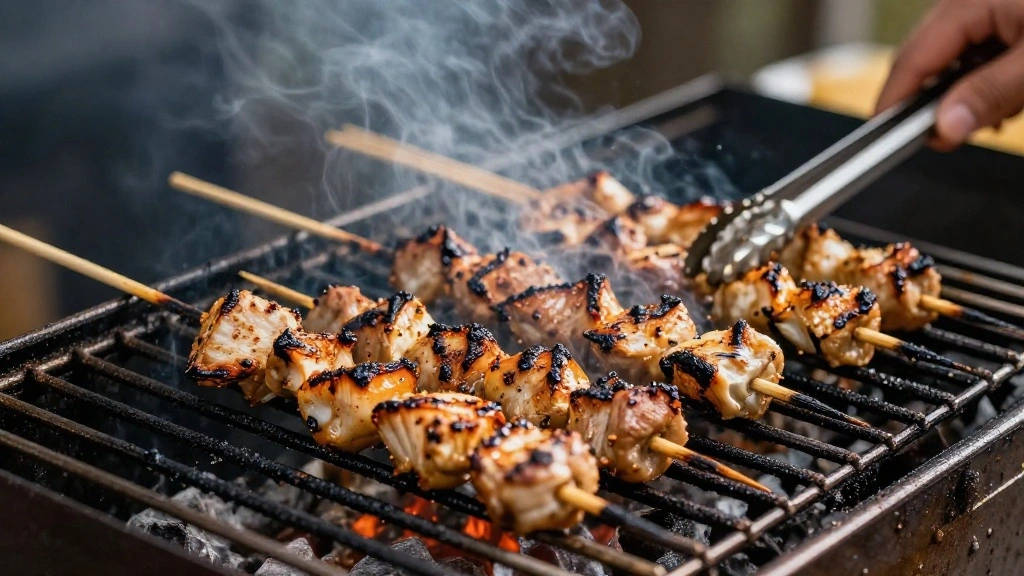 Grilled Moroccan Spiced Chicken Skewers: A Gourmet BBQ Adventure - Step 7: Grill Skewers 1