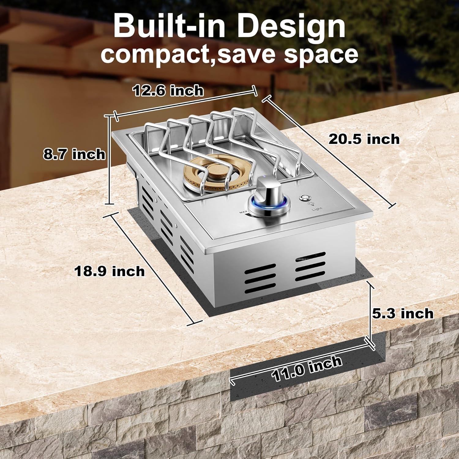 Our Backyard's Secret Weapon: 17,500 BTU ⁣Side Burner