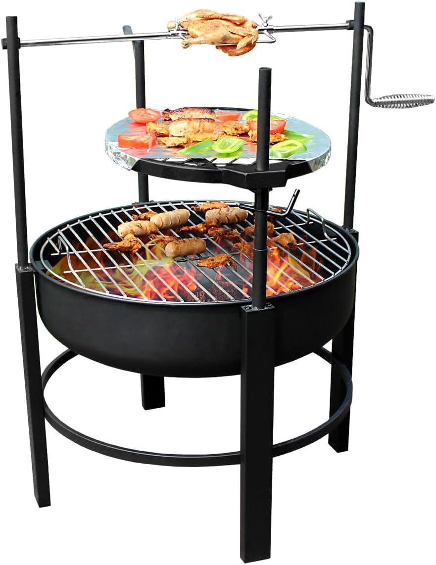 Camping Bliss: Our All-in-One Fire Pit‌ with Grill Fun