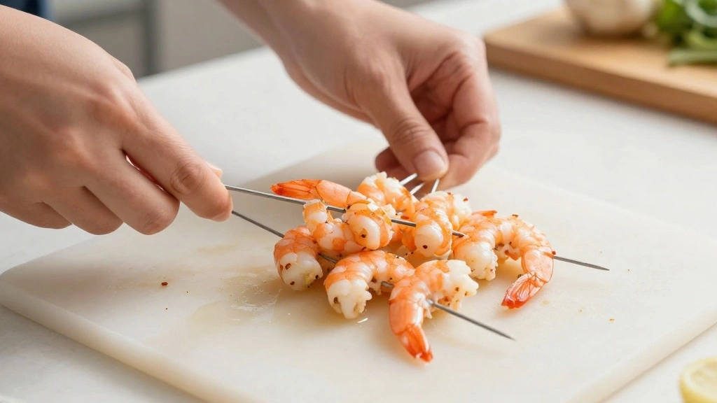 Spicy BBQ Shrimp Skewers: Quick and Flavor-Packed Grilling - Step 4: Skewer the Shrimp 1