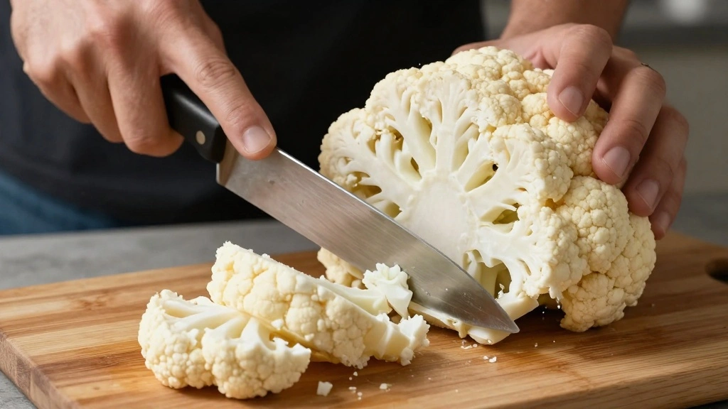 BBQ Cauliflower Steaks: A Flavorful Vegetarian Twist on Grilling - Step 2: Cut the Cauliflower 1