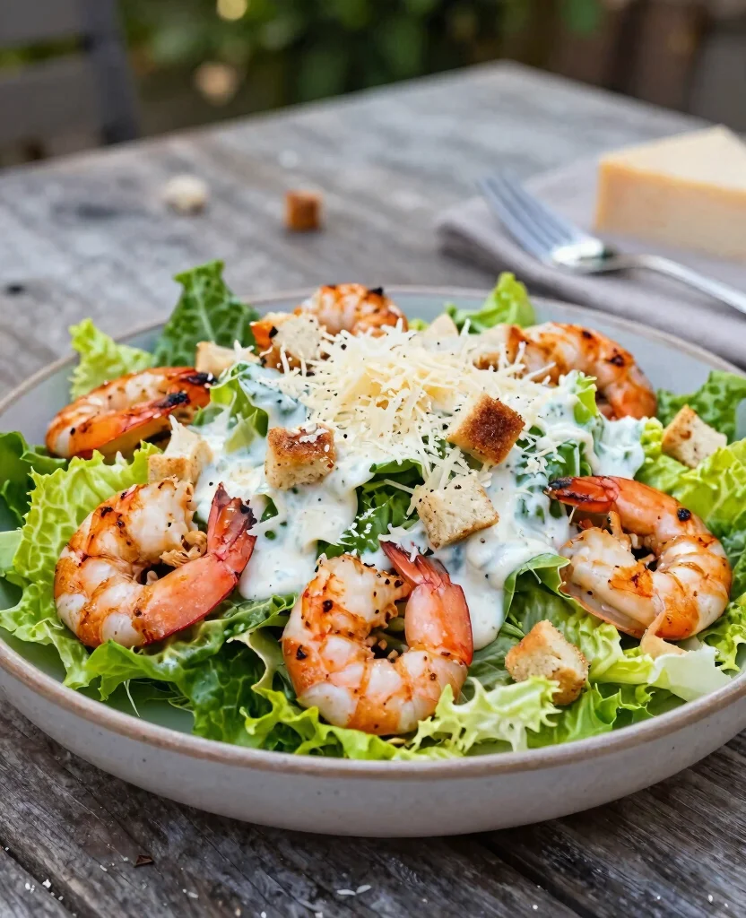 Delicious Grilling Recipes: 10 Mouthwatering Shrimp Dishes to Try This Summer - 5. Shrimp Caesar Salad 1