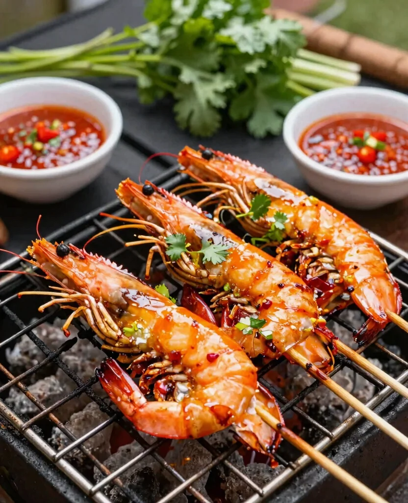 Delicious Grilling Recipes: 10 Mouthwatering Shrimp Dishes to Try This Summer - 9. Thai Chili Grilled Shrimp 1
