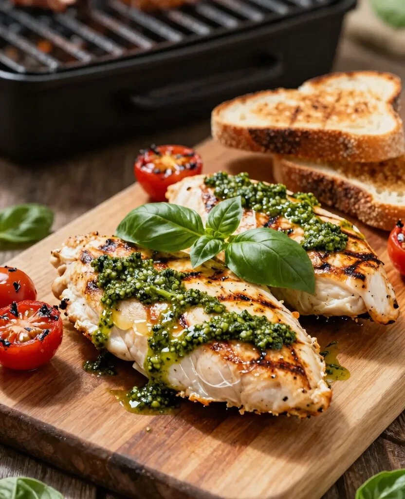Delicious Grilling Recipes: 10 Must-Try Chicken Dishes for Your Next BBQ Party! - 8. Pesto Grilled Chicken 1
