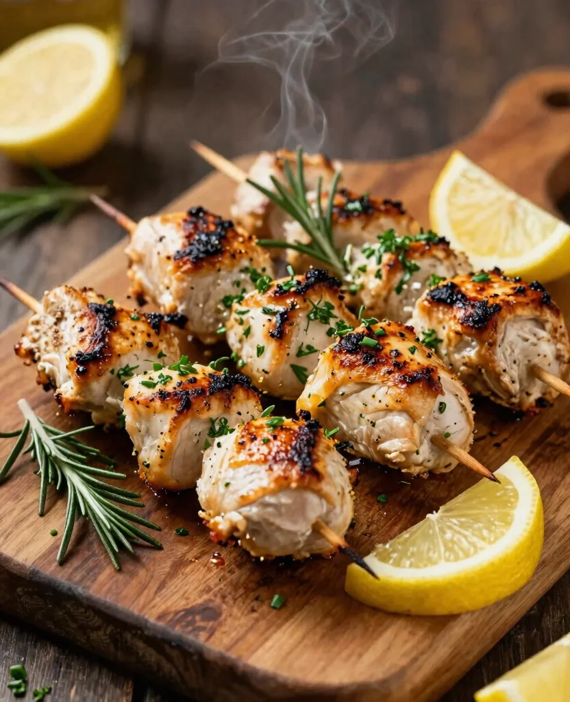 Savor the Flavor: 10 Irresistible Grilling Recipes for Chicken Skewers to Try Today - 1. Lemon Garlic Herb Chicken Skewers 1