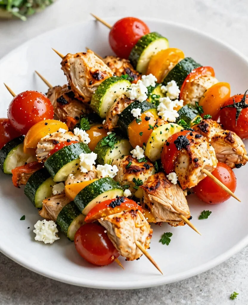 Savor the Flavor: 10 Irresistible Grilling Recipes for Chicken Skewers to Try Today - 10. Greek Chicken Skewers with Feta 1