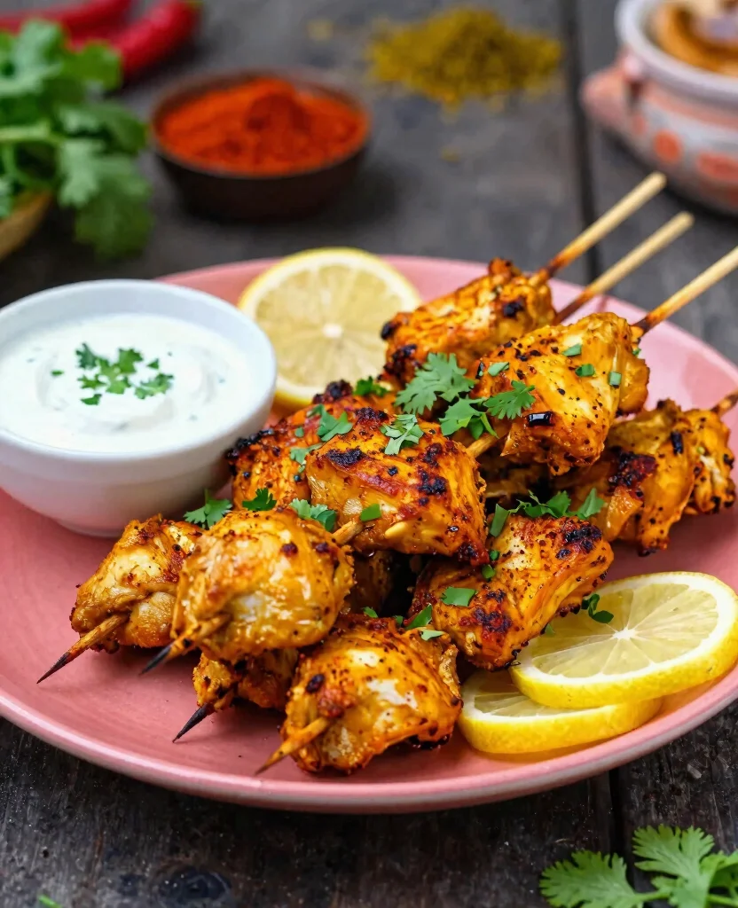 Savor the Flavor: 10 Irresistible Grilling Recipes for Chicken Skewers to Try Today - 6. Indian Spiced Chicken Skewers 1
