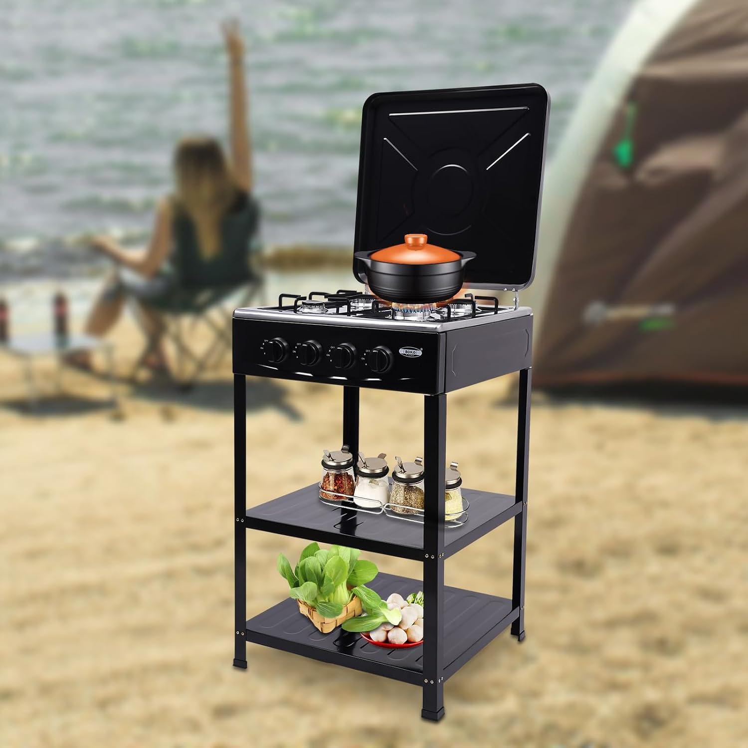 Our Outdoor Cooking Adventure with the 4-Burner BBQ Grill