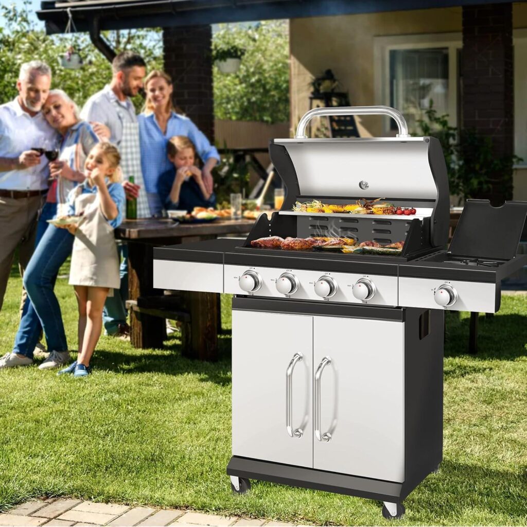 Sizzle & Serve: Our Delight with a 4-Burner BBQ Bliss!