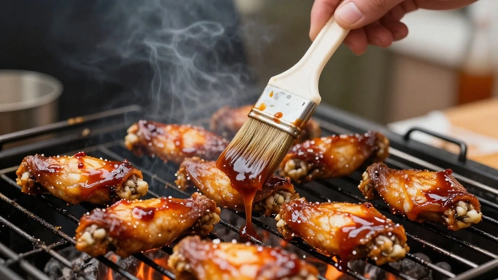 Crispy BBQ Chicken Wings: Finger-Licking Good - Step 6: Baste with Sauce 1