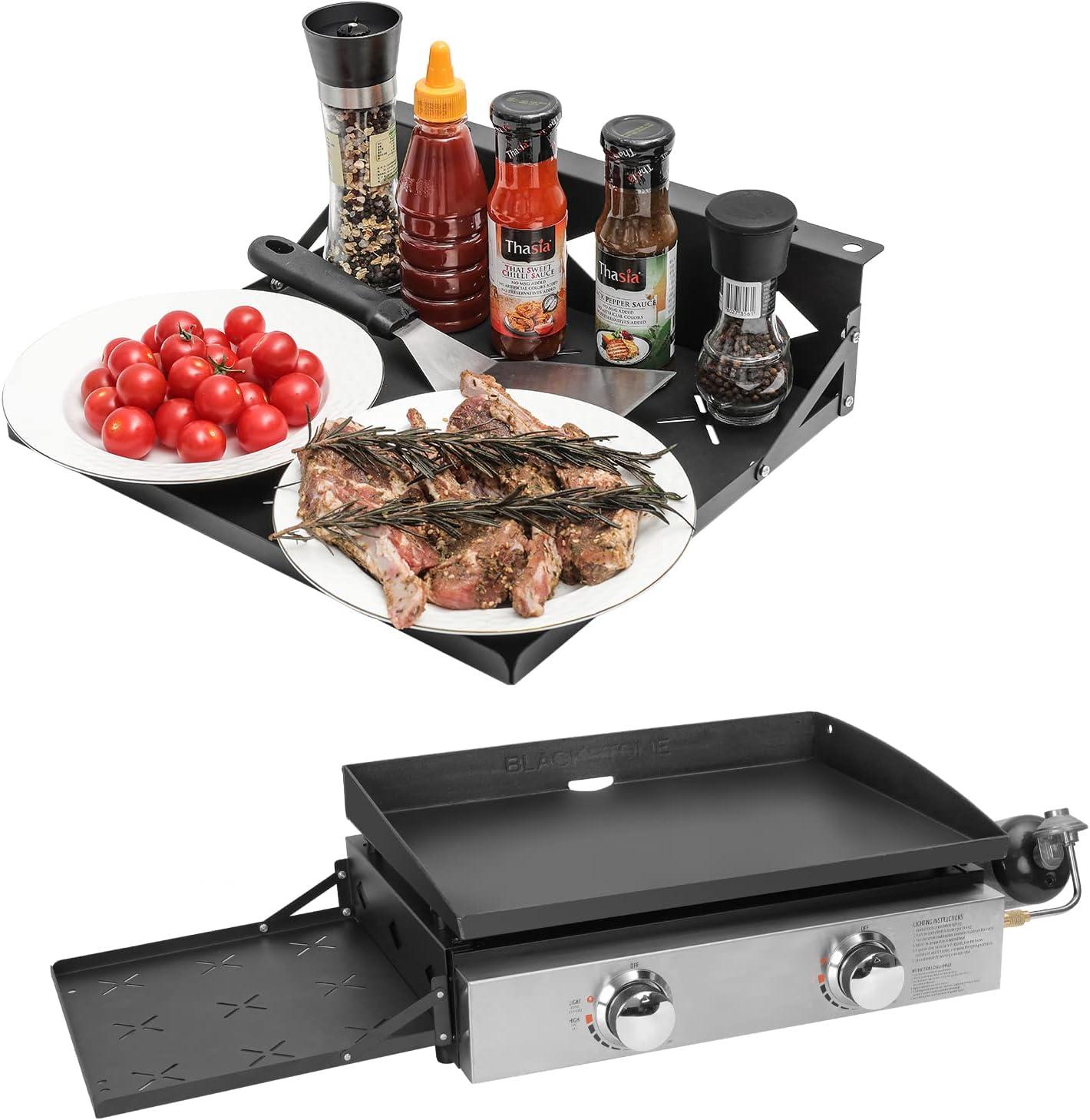 Maximize Our Grilling Space: blackstone Side Shelf Magic