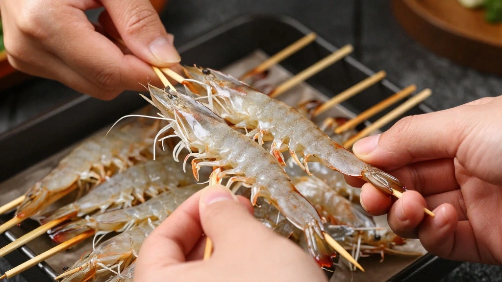 Thai-Style Grilled Shrimp Skewers: Exotic Flavors in Just 20 Minutes - Step 4: Skewer the Shrimp 1