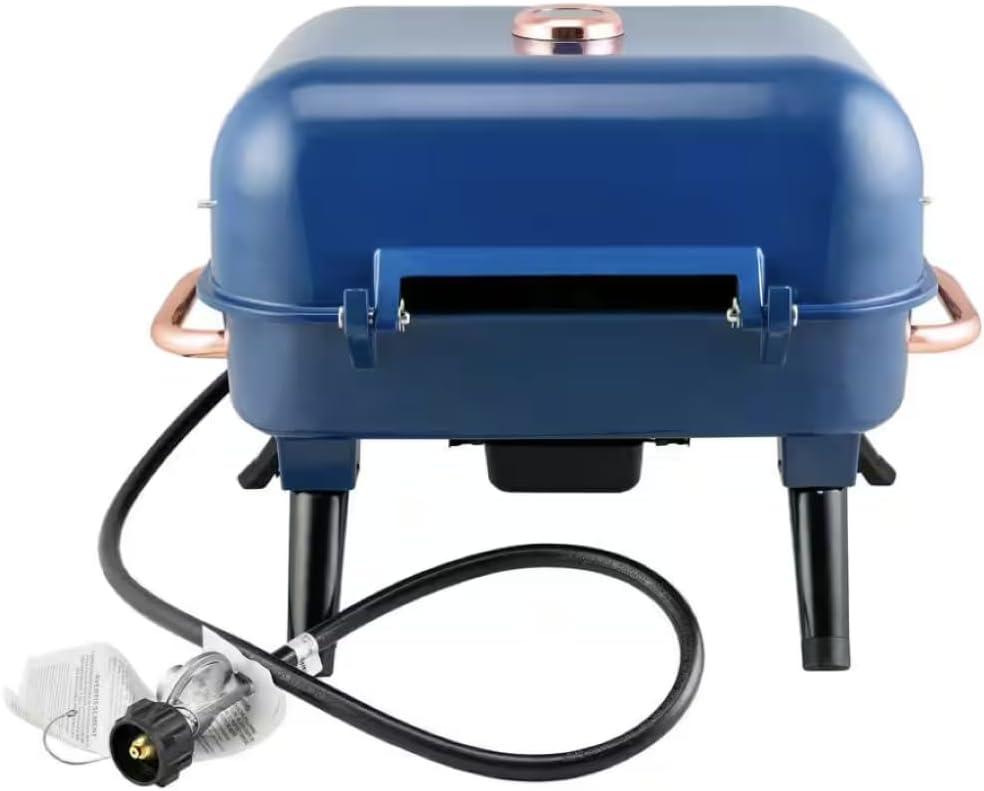 Fire Up Fun: Our Retro Blue Grill for Every Adventure!