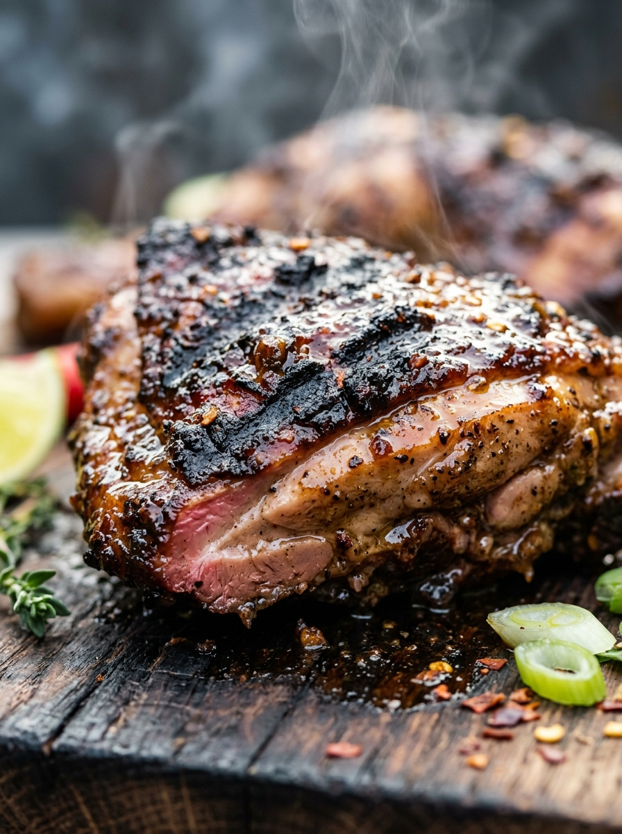 Grilled Jerk Chicken Recipe: Bold Jamaican Flavors closeup detail