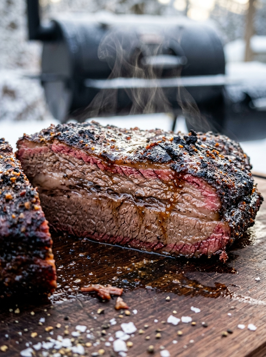 Smoking Meat in Winter: Cold Weather BBQ Guide closeup detail