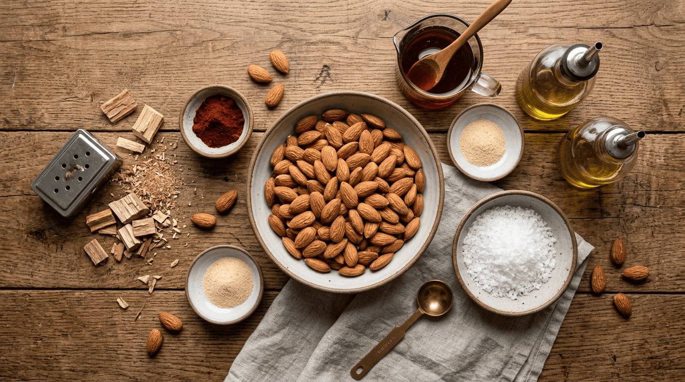Smoked Almonds Recipe – Easy BBQ Smoker Method ingredients