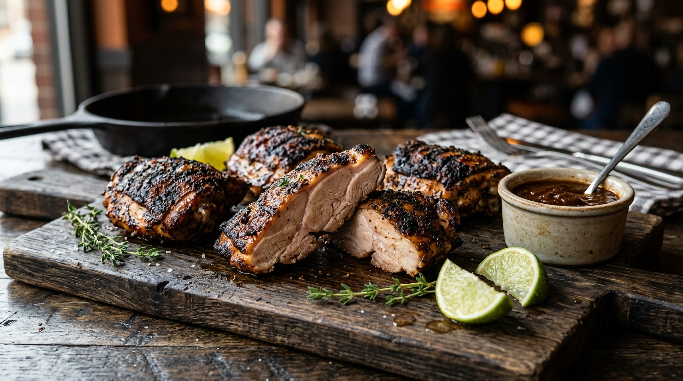 Grilled Jerk Chicken Recipe: Bold Jamaican Flavors plated